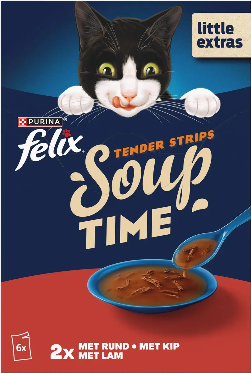 Felix Soup Filets Farm Selectie Natvoer - Rund/Kip/Lam - 48 Stuks