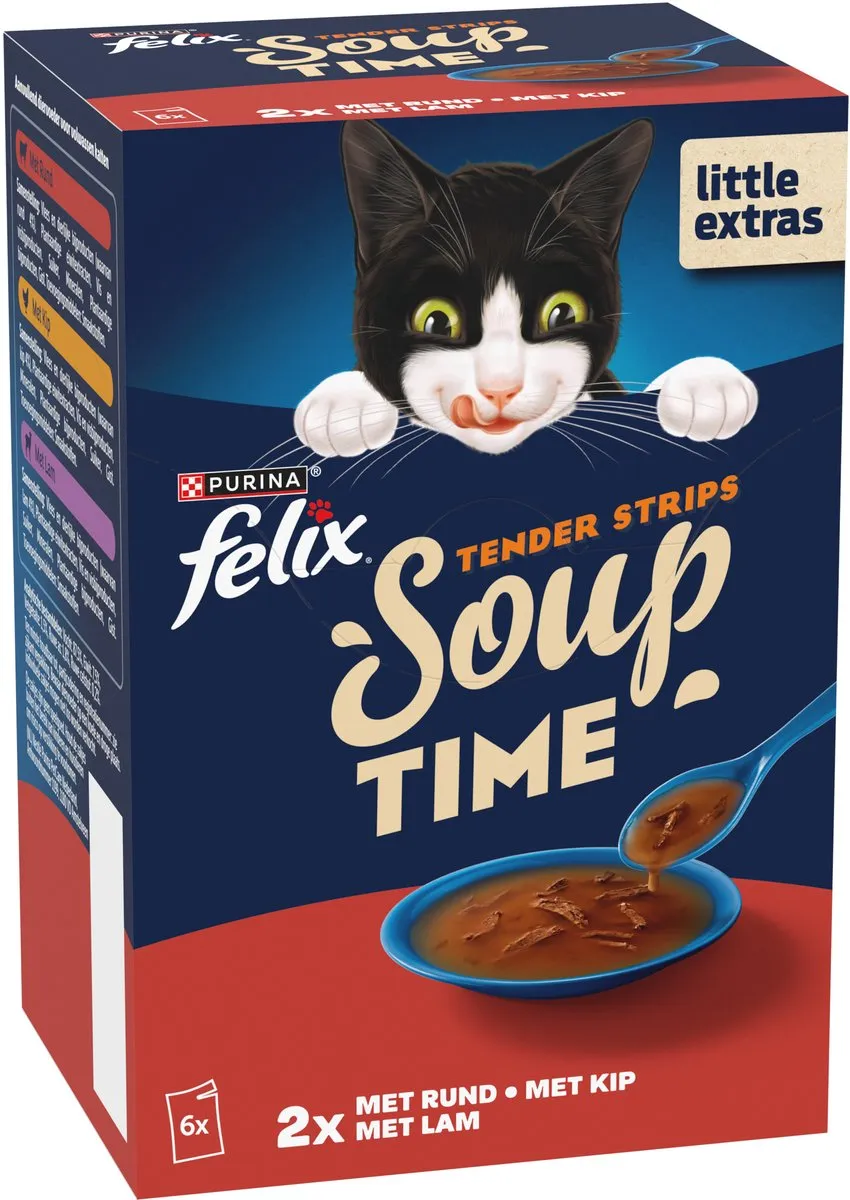 Felix Soup Filets Farm Selectie Natvoer - Rund/Kip/Lam - 48 Stuks - afbeelding 6 van 6