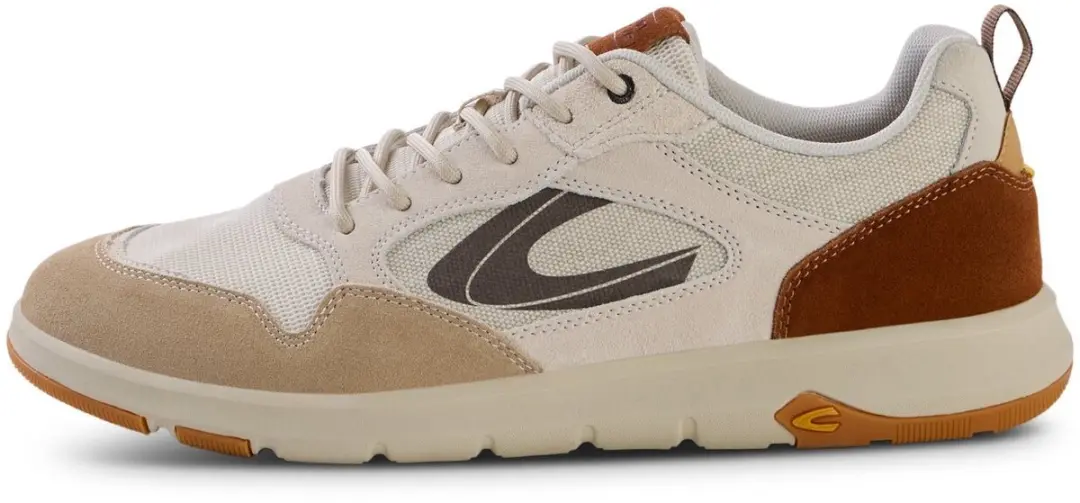 camel active Lichte sneakers van leer en textiel