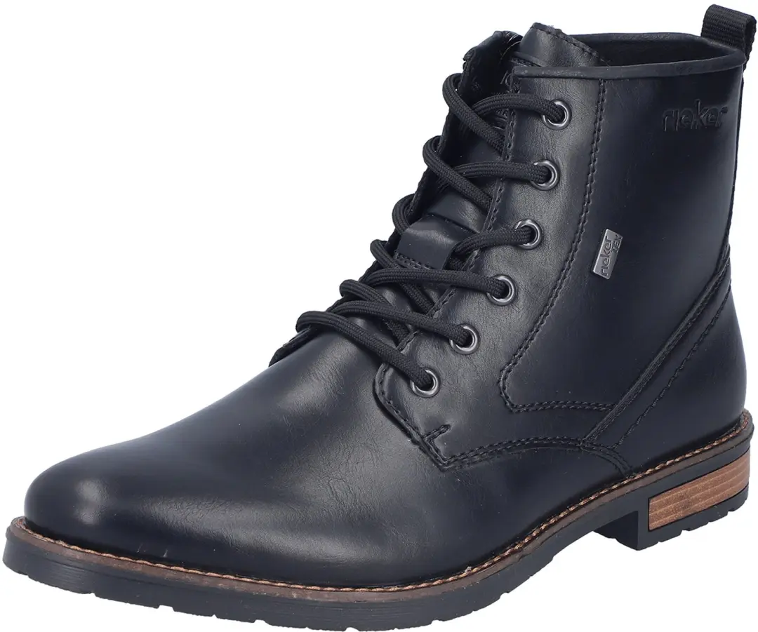 Rieker Heren Veterboots TEX Enkellaarsjes Kunstleer 14631-00 Zwart