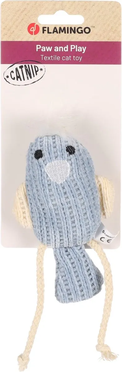 Flamingo Blaro Speelgoed Kat Vogel - Blauw 138979