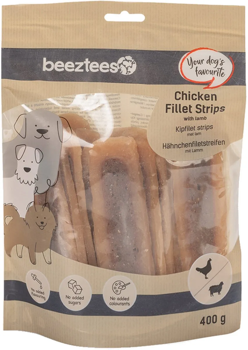 Beeztees Kipfilet Strips met Lam - 900 gr