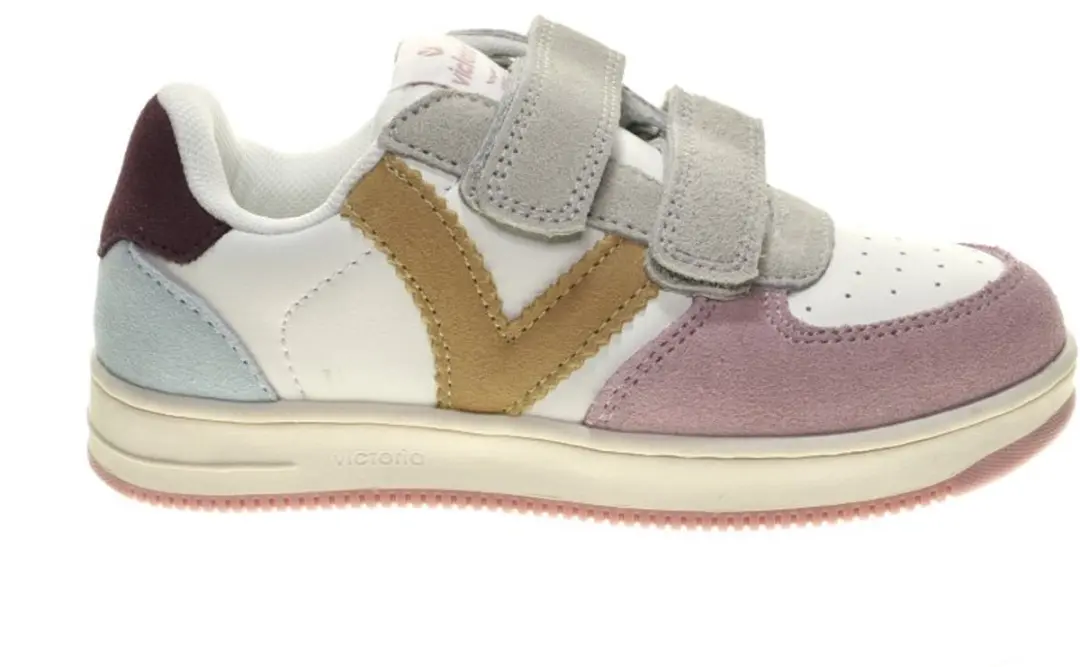 Victoria Tiempo Sneaker Met Meerkleurige Suède Banden - Fashion Wear - Kinderen - afbeelding 2 van 2