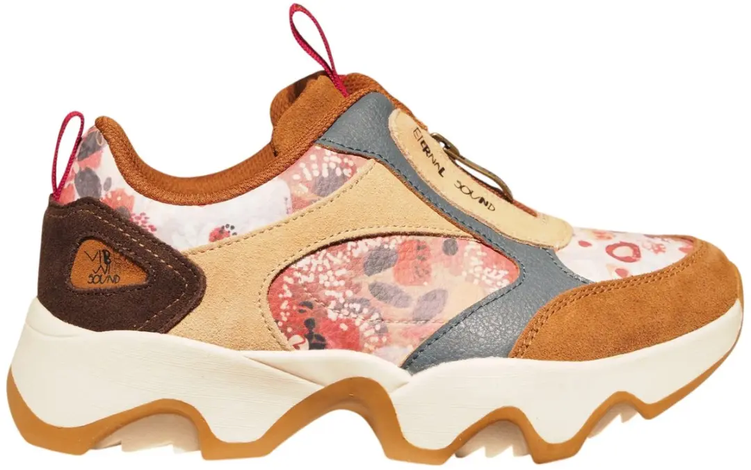 Anekke leren dames sneakers met print