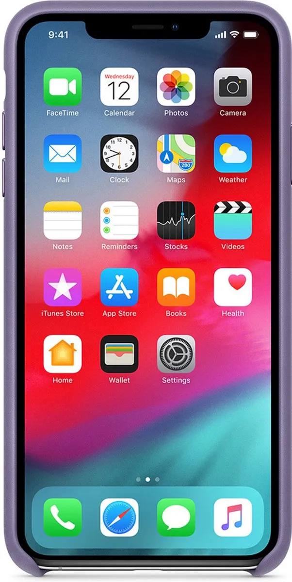 Apple iPhone Xs Max Leren Hoesje MVH02ZM/A - Paars