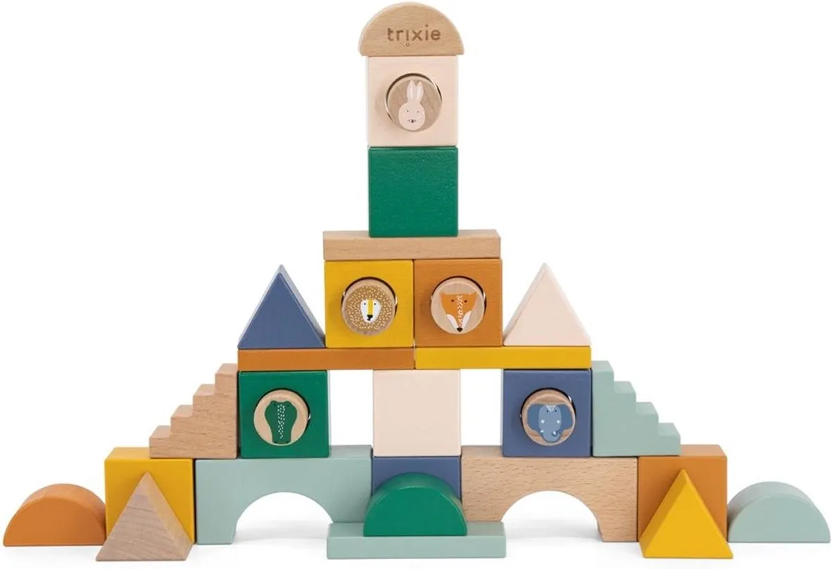 Trixie Houten Stappelblokken 31-delig - Multi - afbeelding 6 van 6