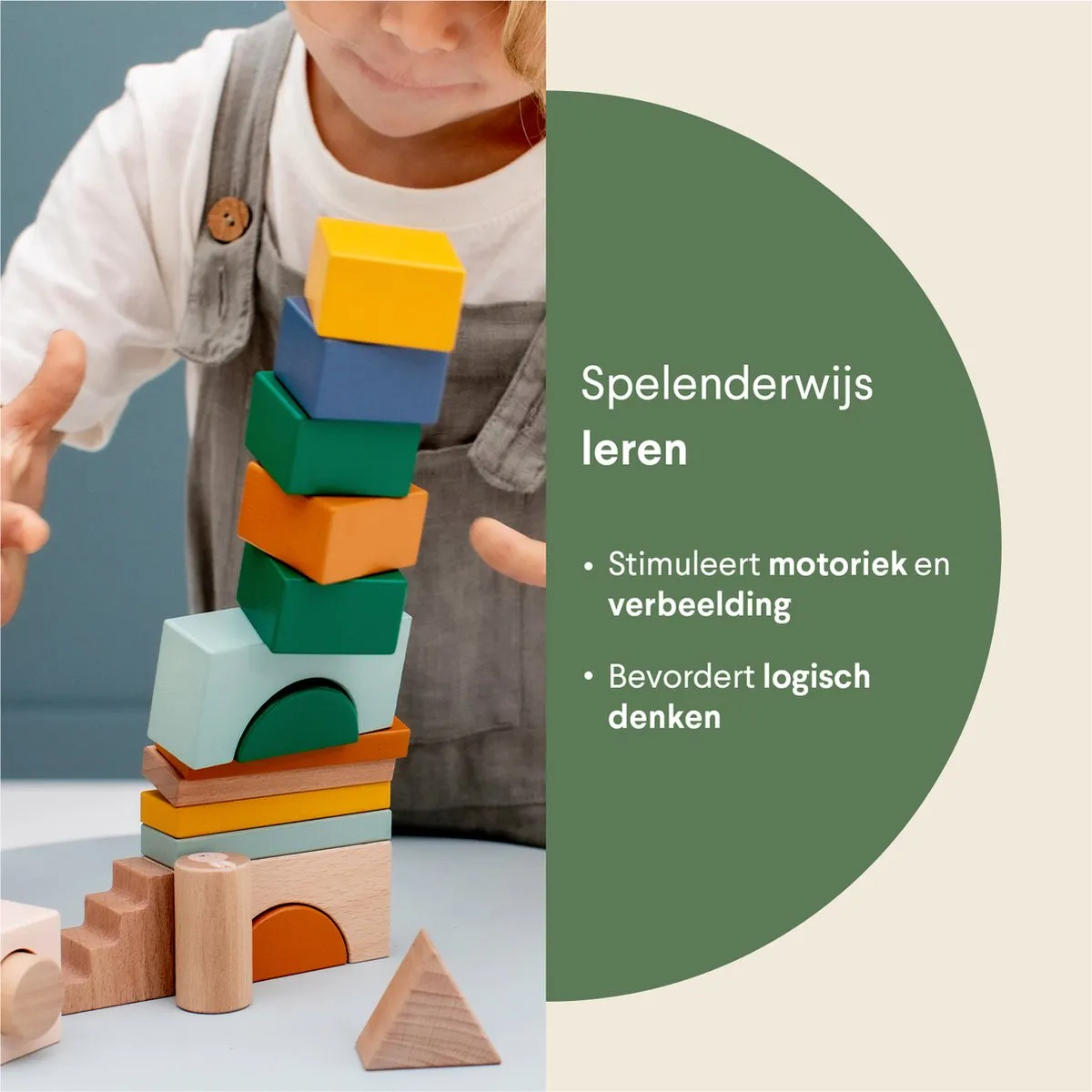 Trixie Houten Stappelblokken 31-delig - Multi