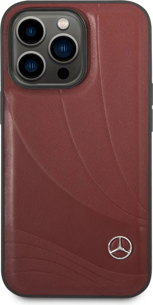 Mercedes-Benz Wave Leather Back Case iPhone 14 Pro