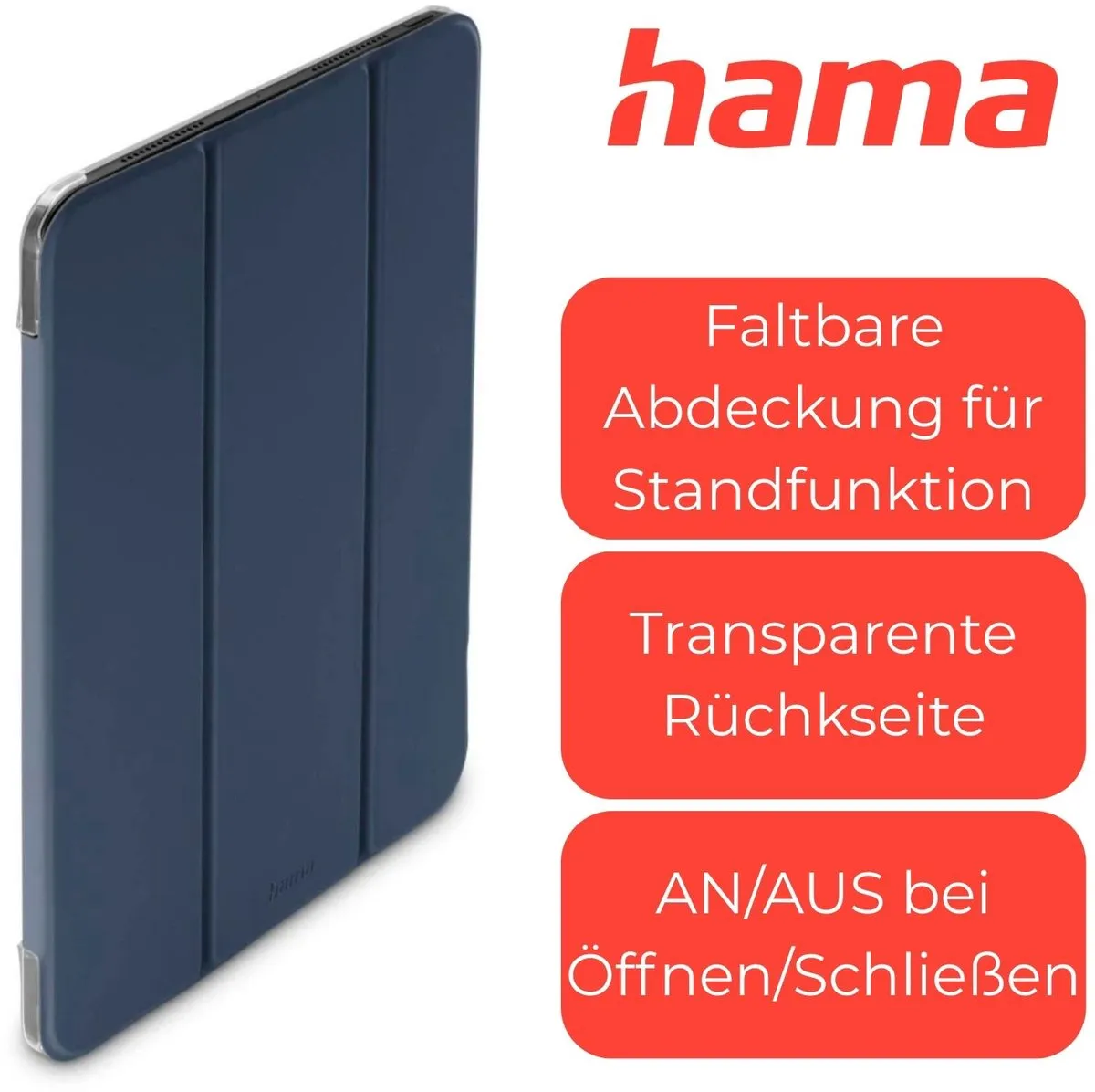 Hama Tablethoes iPad 10.9" 11" Fold Clear - Donkerblauw