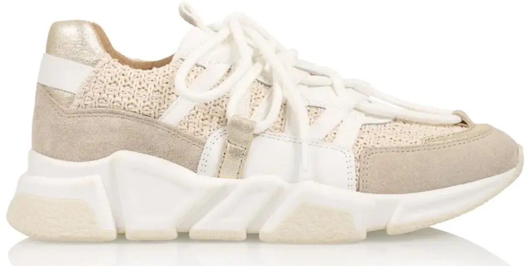 DWRS Los Angeles Raffia Beige Dames Sneaker