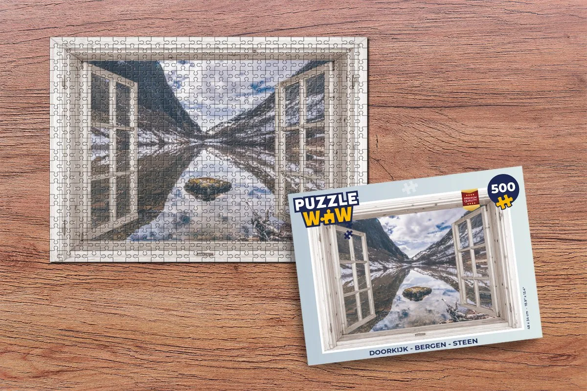 PuzzleWow Bergen Legpuzzel 500 Stuks - Multicolor