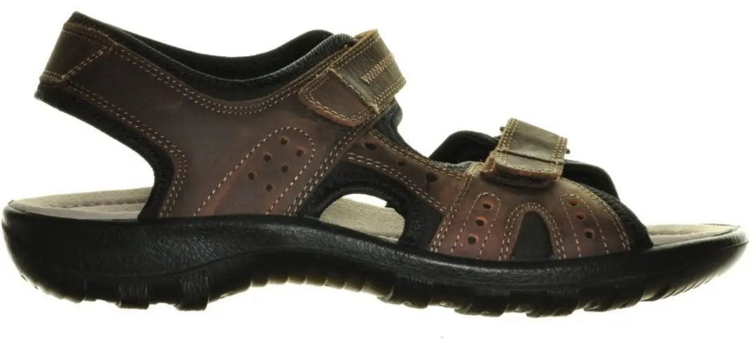 Donkerbruine Herensandalen Leder Jomos maat 40