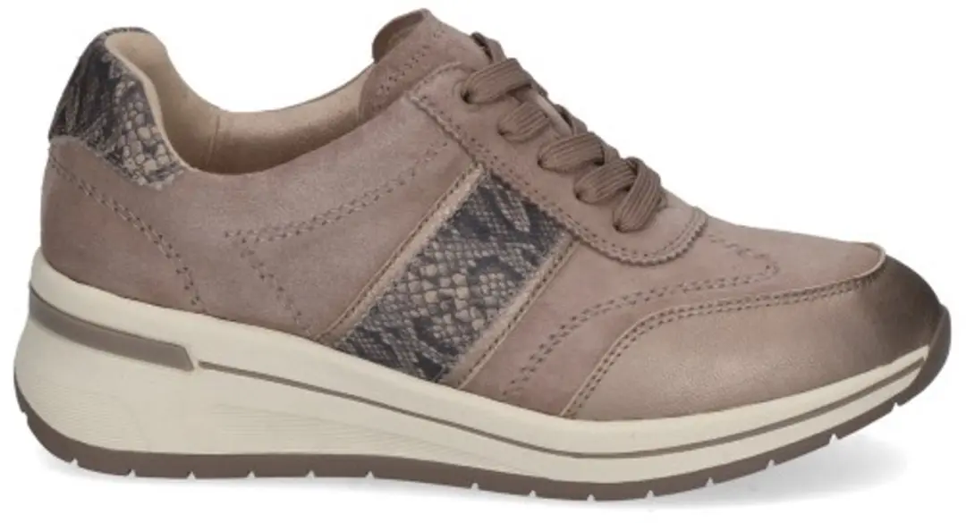 Caprice art. 9-23302-47 345 taupe dames sneaker veter/rits maat 38
