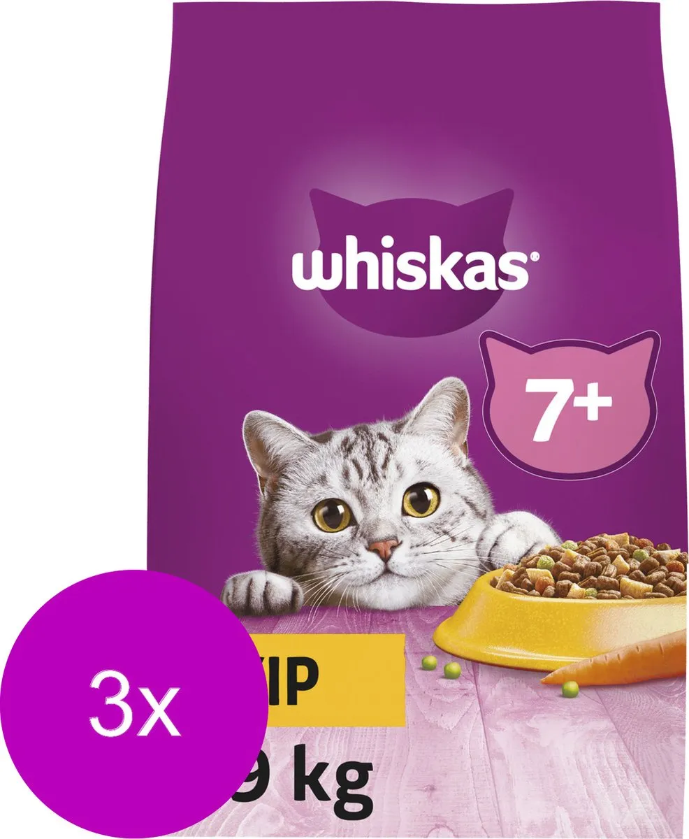 Whiskas Brokjes Senior Kip - 3x1.9kg