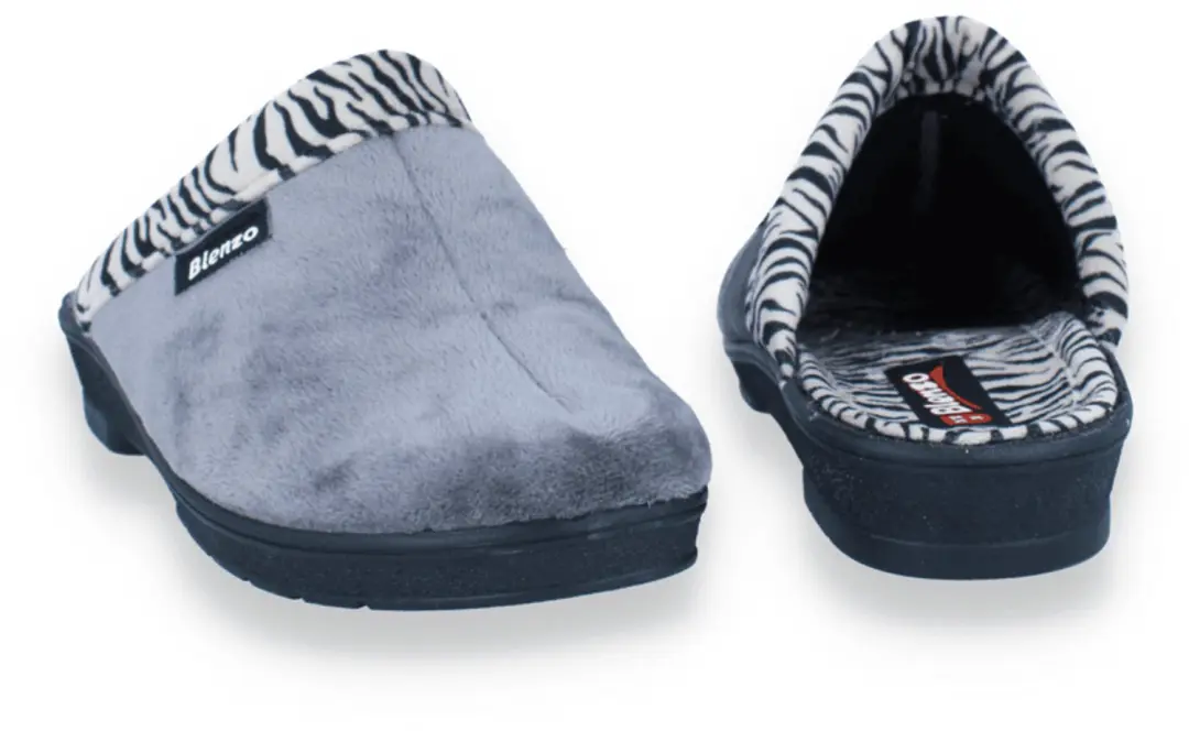 Blenzo Dames Pantoffel | Grijs | Maat: 39