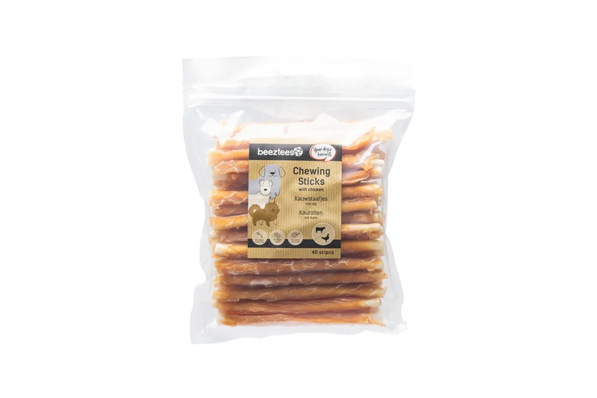 Beeztees Kauwstaafjes Kip - 40 Stuks