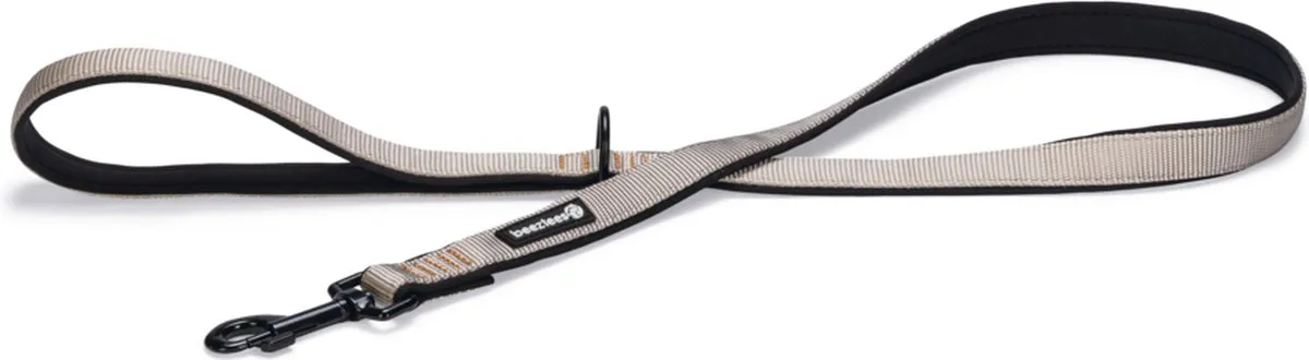 Beeztees Parinca Premium Hondenriem - Lichtgrijs 120cm x 20mm