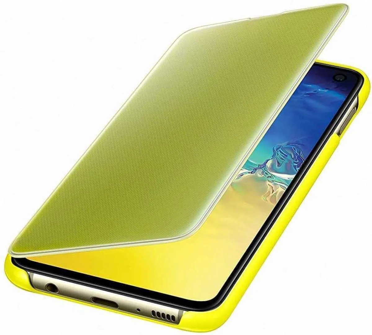 Samsung Clear View Cover Geel - Samsung Galaxy S10e - afbeelding 6 van 6