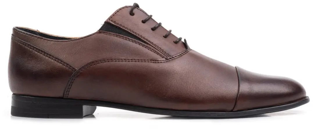 Omnio gusset oxfort veterschoen heren tan leer