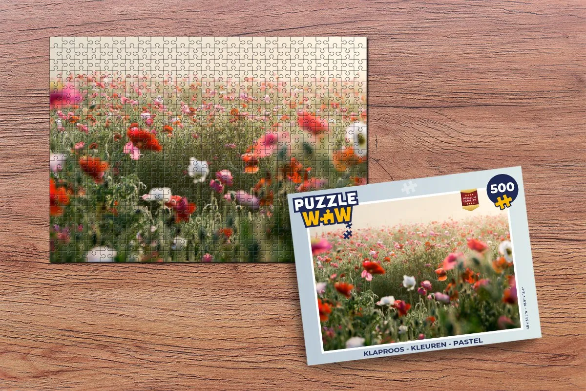 PuzzleWow Klaproos Legpuzzel 500 Stuks - Multicolor