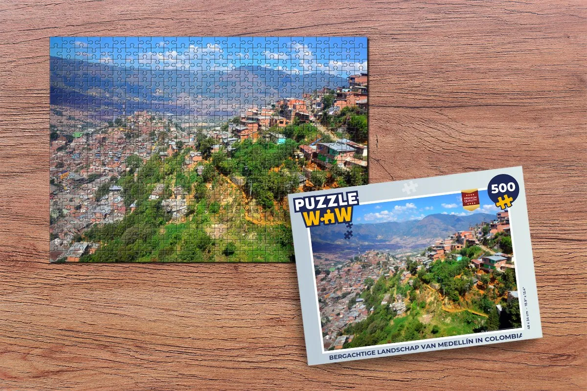 PuzzleWow Medellín Legpuzzel 500 Stuks - Multicolor