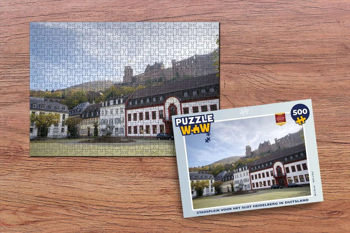 PuzzleWow Heidelberg Kasteel Legpuzzel 500 Stuks - Multicolor