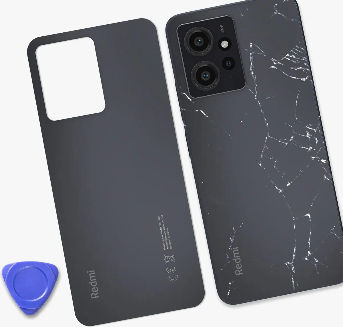 Xiaomi Redmi Note 12 4G Achterglas - Zwart