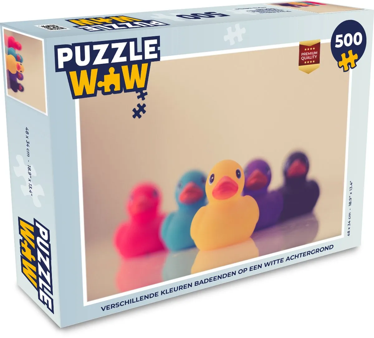 PuzzleWow Badeenden Legpuzzel 500 Stuks - Multicolor
