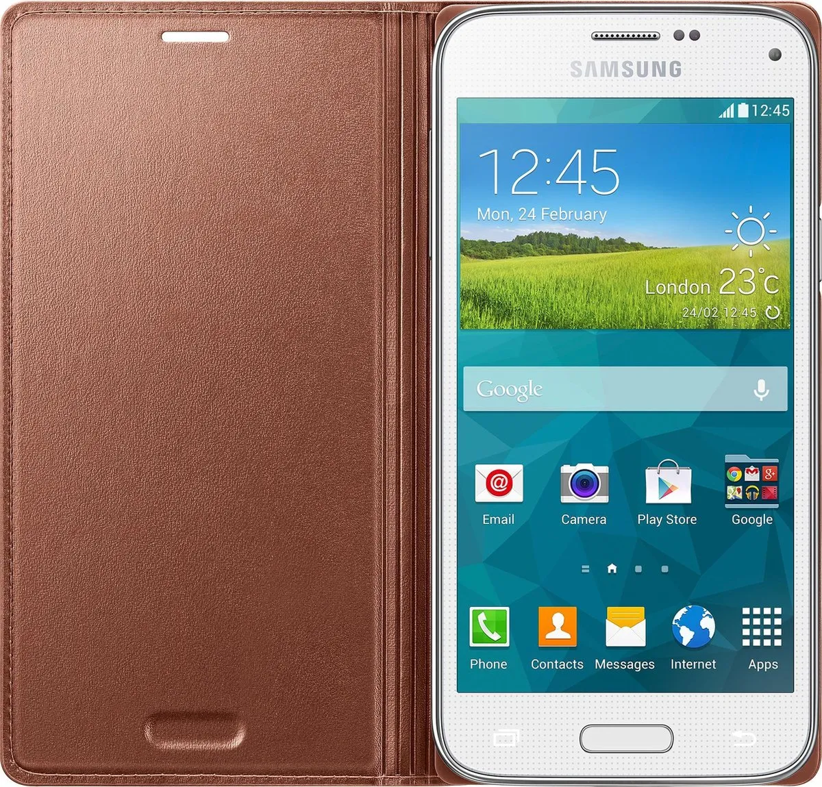 Samsung Flip Cover EF-FG800BWEG - Metallic Wit