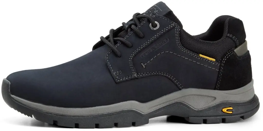camel active Sneakers van een mix van leer en textiel