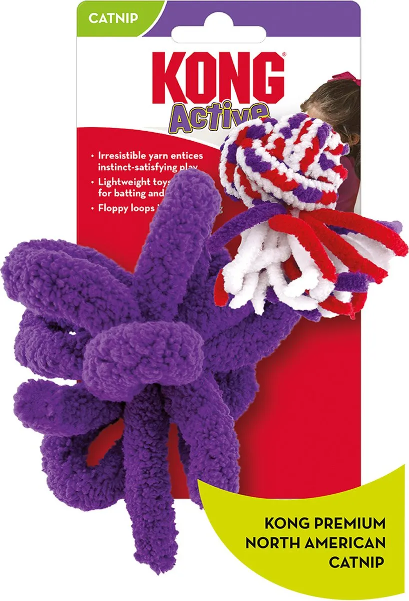 KONG Kat Active Rope - 2 Stuks - Rood/Paars