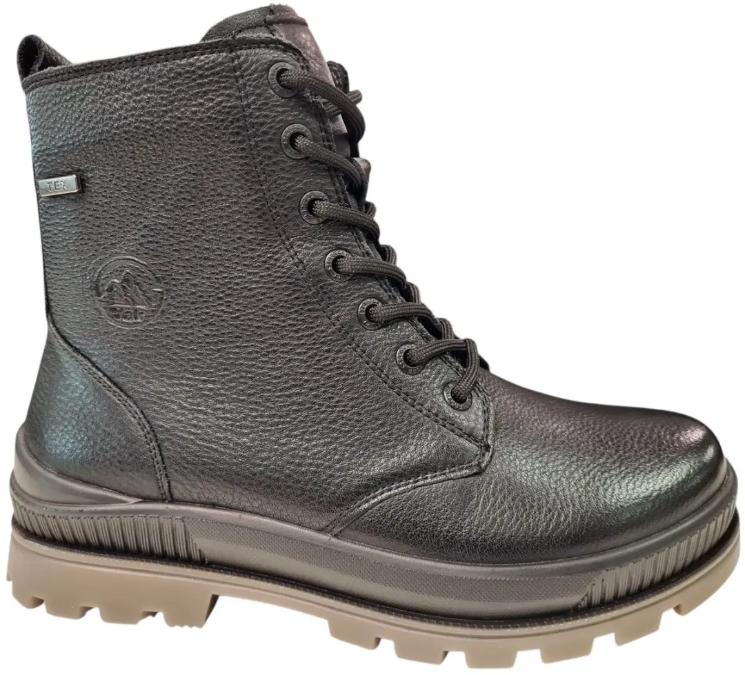 G Comfort Zwarte Yak Leren Dames Veterboots