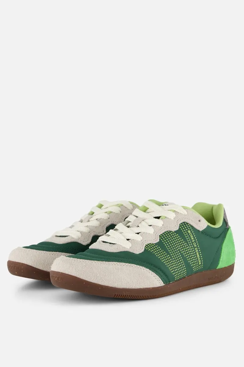 Woden Nanna Sneakers groen Leer - Dames - Maat 40