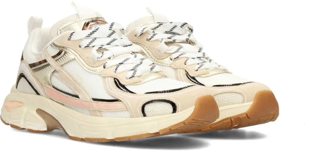 POSH by Poelman HARPER Dames Sneakers - Wit/gouden - afbeelding 3 van 6