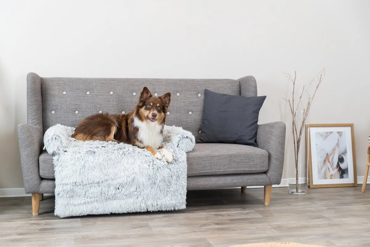 Trixie Hondenbed Harvey Meubelbeschermer Hoekig 90x90cm - Wit/Zwart