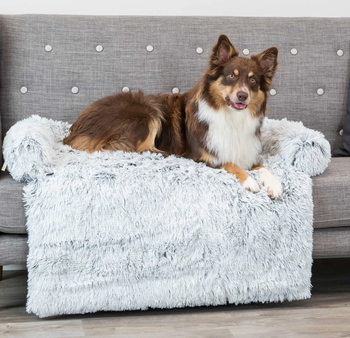 Trixie Hondenbed Harvey Meubelbeschermer Hoekig 90x90cm - Wit/Zwart