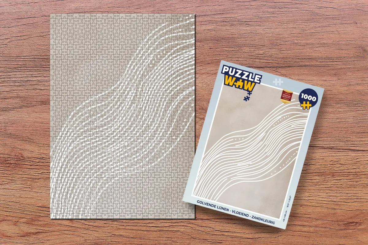 PuzzleWow Vloeiend Zandkleur Legpuzzel 1000 Stuks