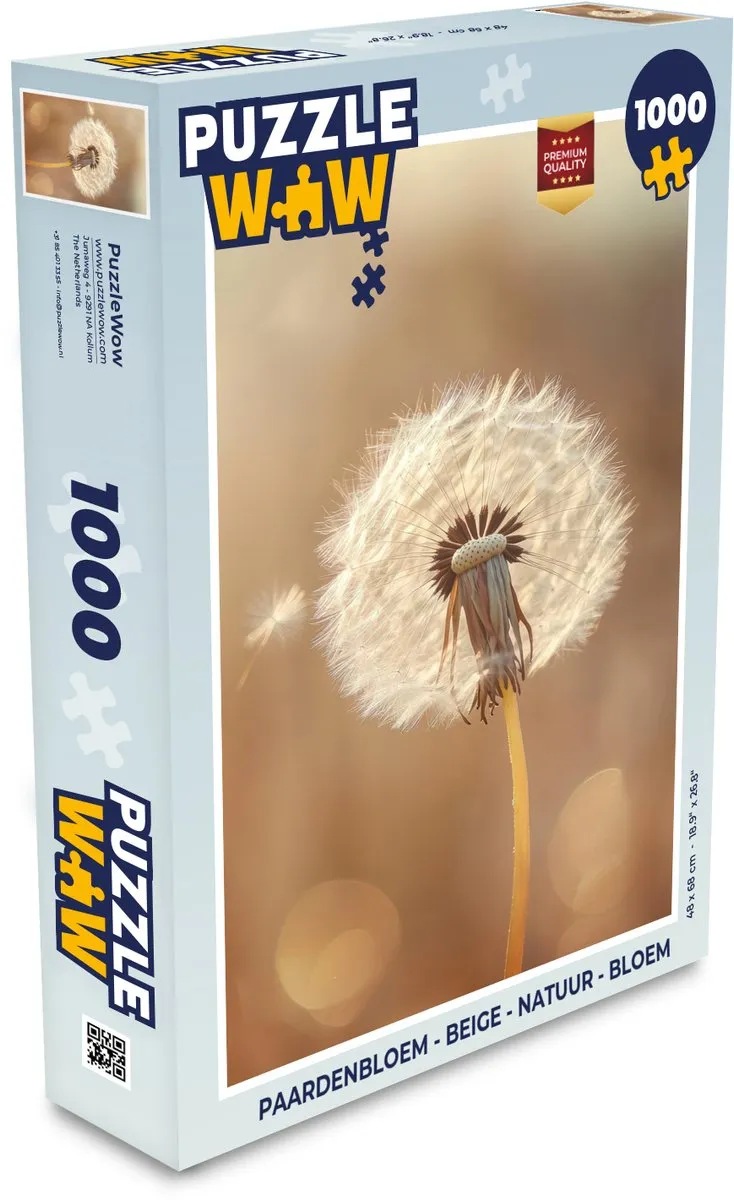 PuzzleWow Paardenbloem Legpuzzel 1000 Stuks