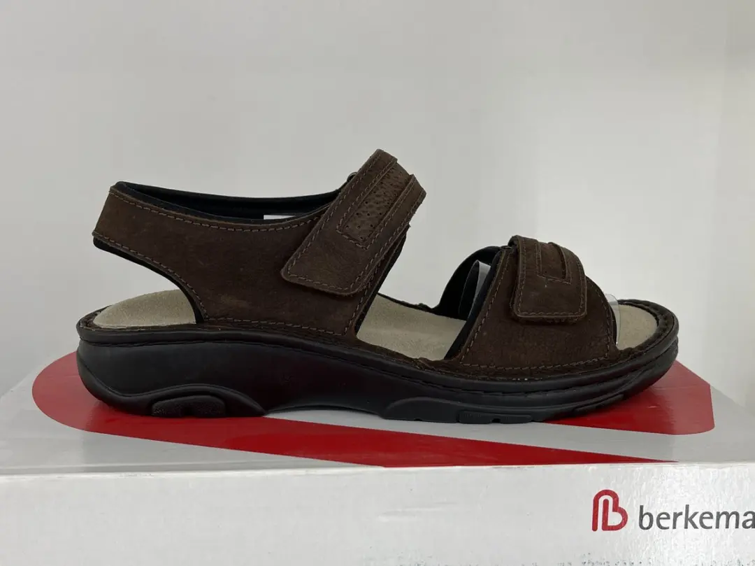 Berkemann Fabian Bruine Sandalen Maat 41,5 donkerbruin 05802-437