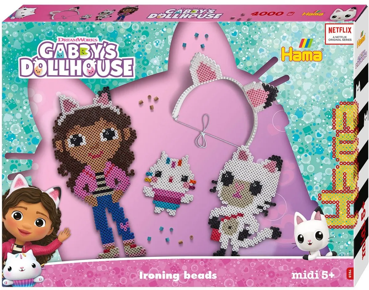 Hama Strijkkralen Gabby’s Dollhouse - 4000 Stuks - 10 Kleuren