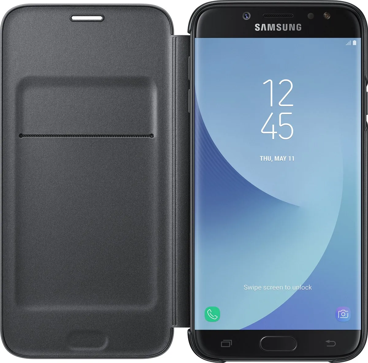 Samsung Galaxy J7 (2017) Wallet Cover X-EF-WJ730CBEGWW - Zwart