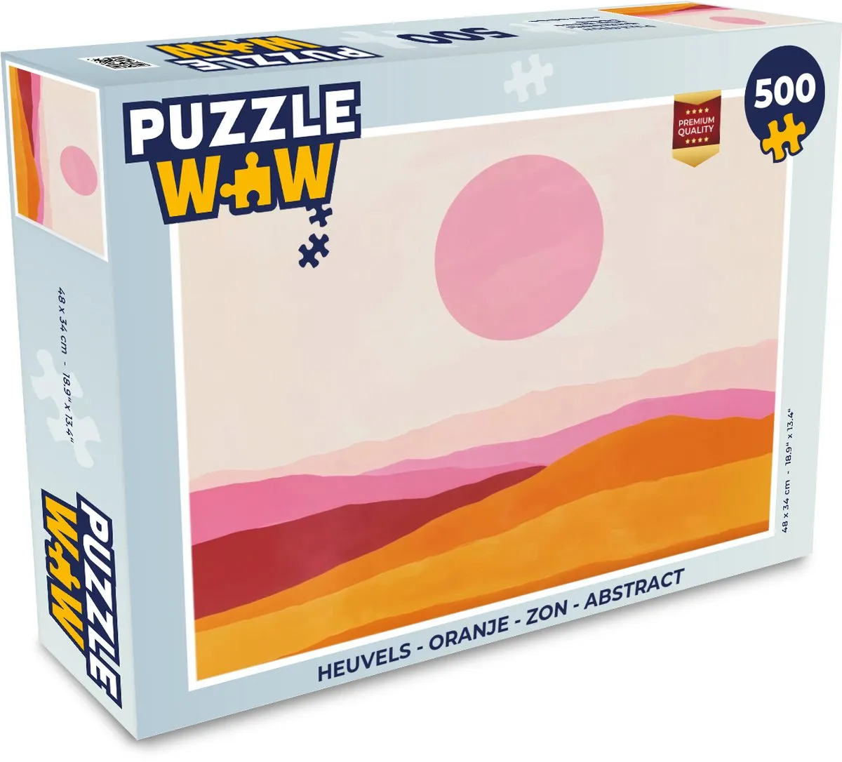 PuzzleWow Heuvels Abstract Legpuzzel 500 Stuks