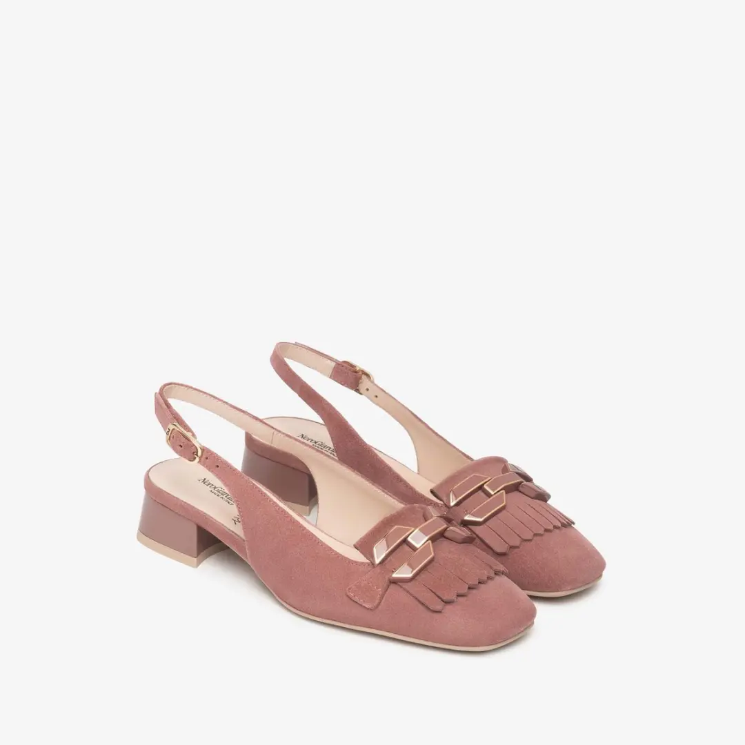 Schoenen Met Hak Nerogiardini Velour Rosa Tpu Genk Obera Natur