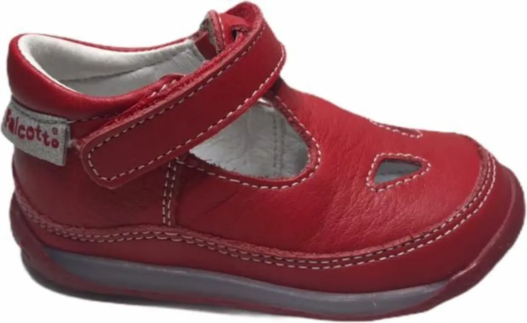 Falcotto gesloten velcro sandaal 422 rood mt 18