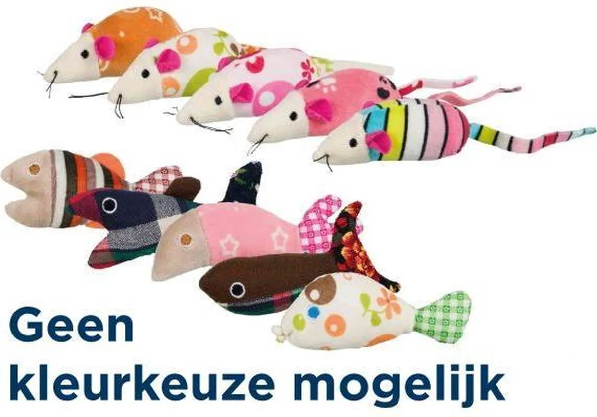 Trixie Muis of Vis Knuffel XS - Meerkleurig