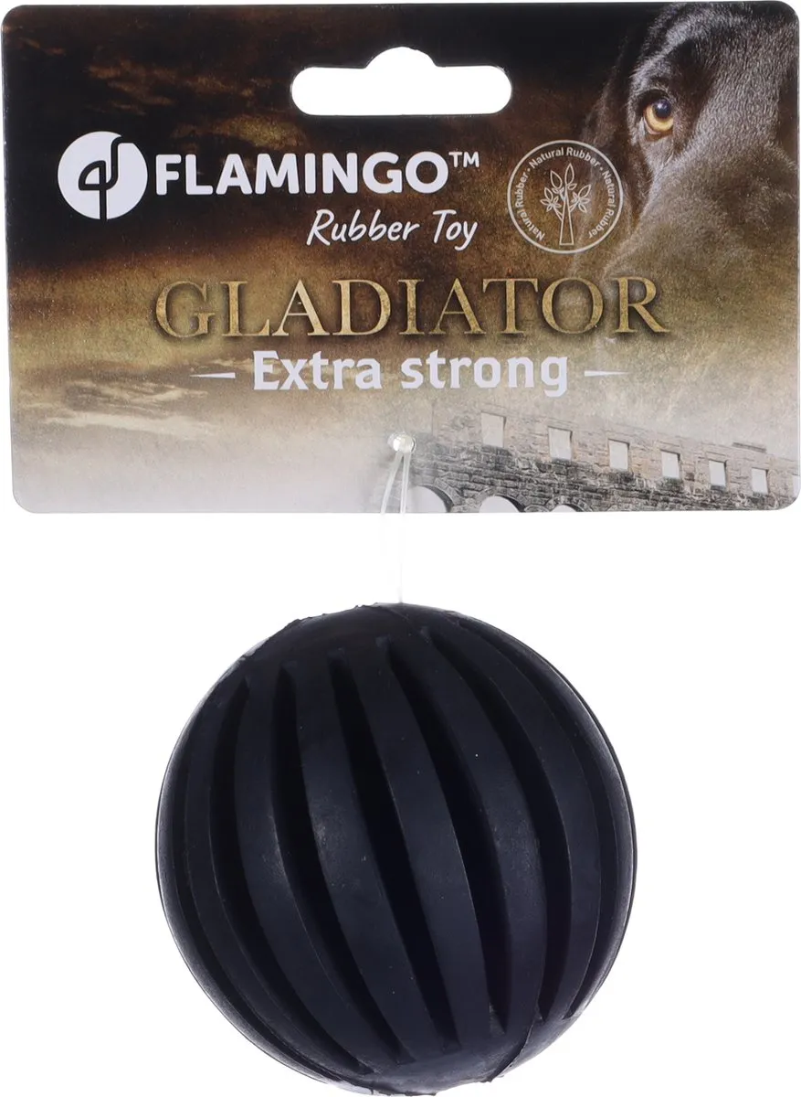 Flamingo Gladiator Bal - Zwart Ø7,5cm
