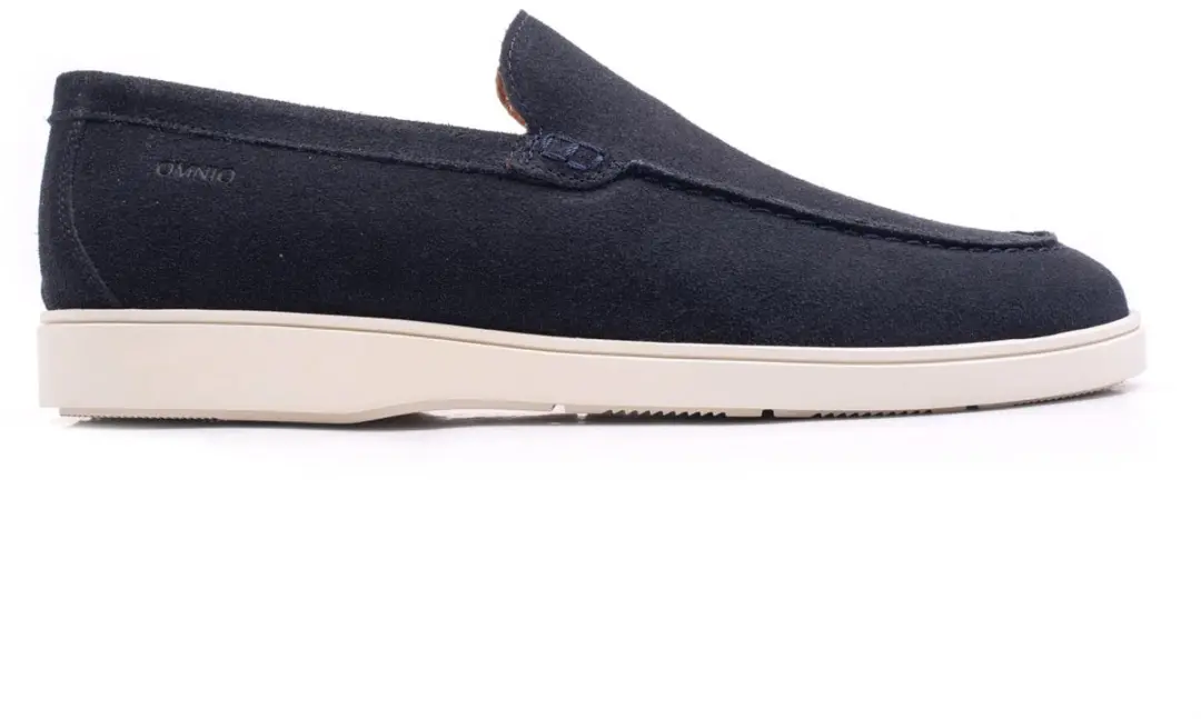 Omnio cave moc loafers heren navy suède