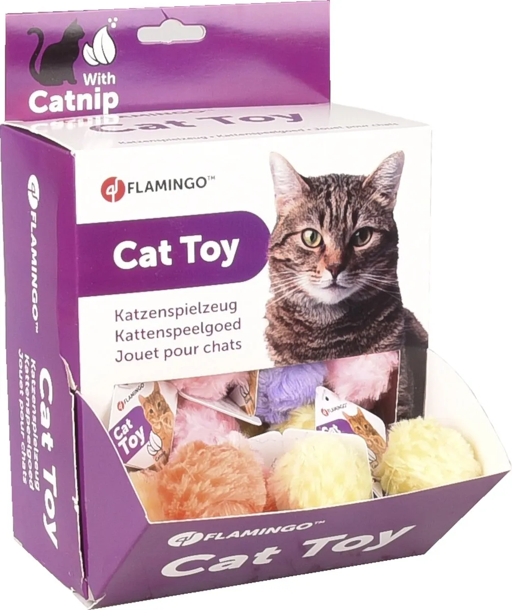 Flamingo Jake Bal Kattenspeelgoed - 4cm - afbeelding 2 van 3