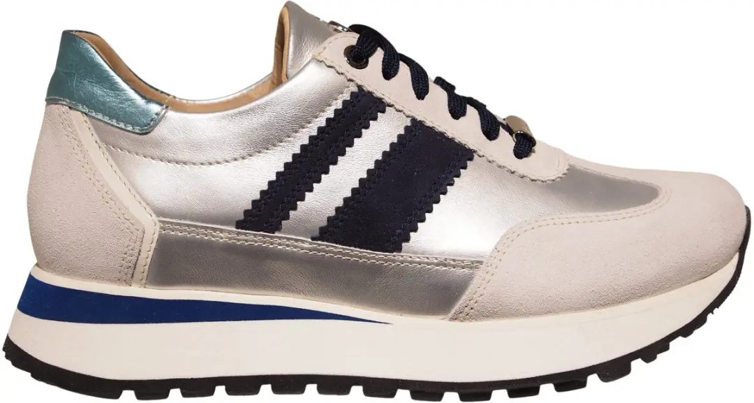 Footnotes zilveren dames sneakers