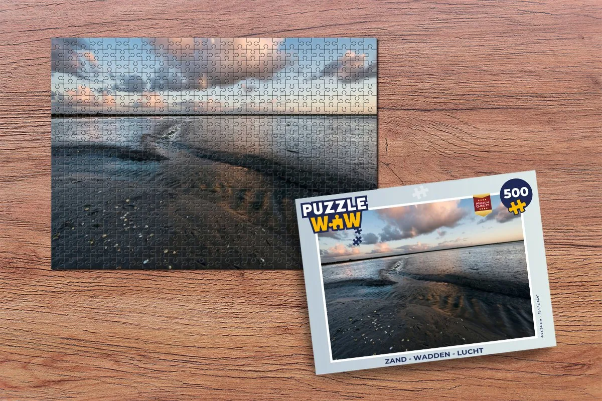 PuzzleWow Wadden Lucht Legpuzzel 500 Stuks - Multicolor